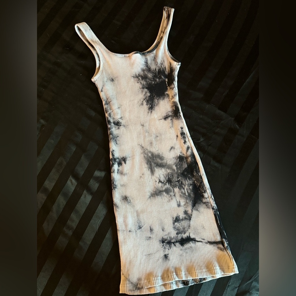 Shein Notch Neck Tie Dye Mini Bodycon Dress - Picture 4 of 7